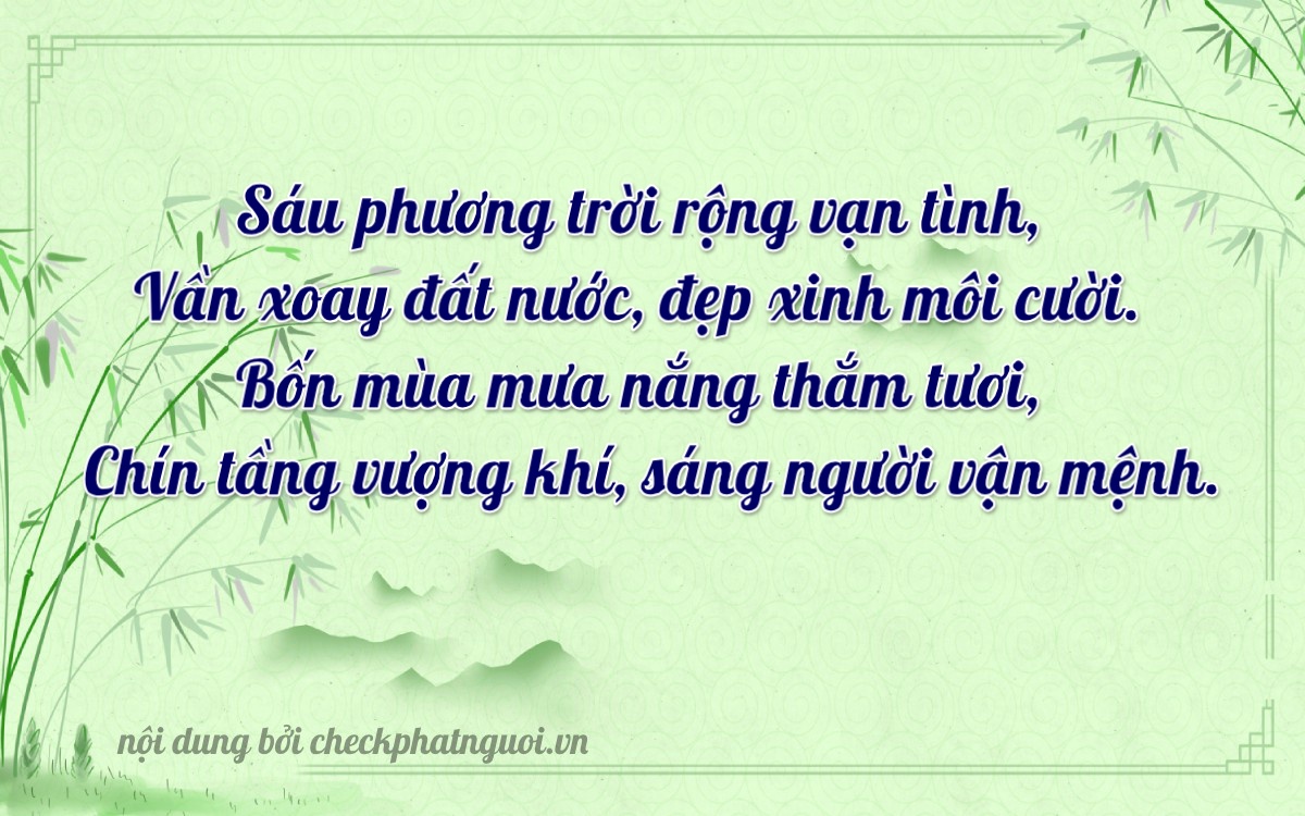 Bài thơ ý nghĩa cho <b>biển số 15D1-06419</b> tại website checkphatnguoi.vn