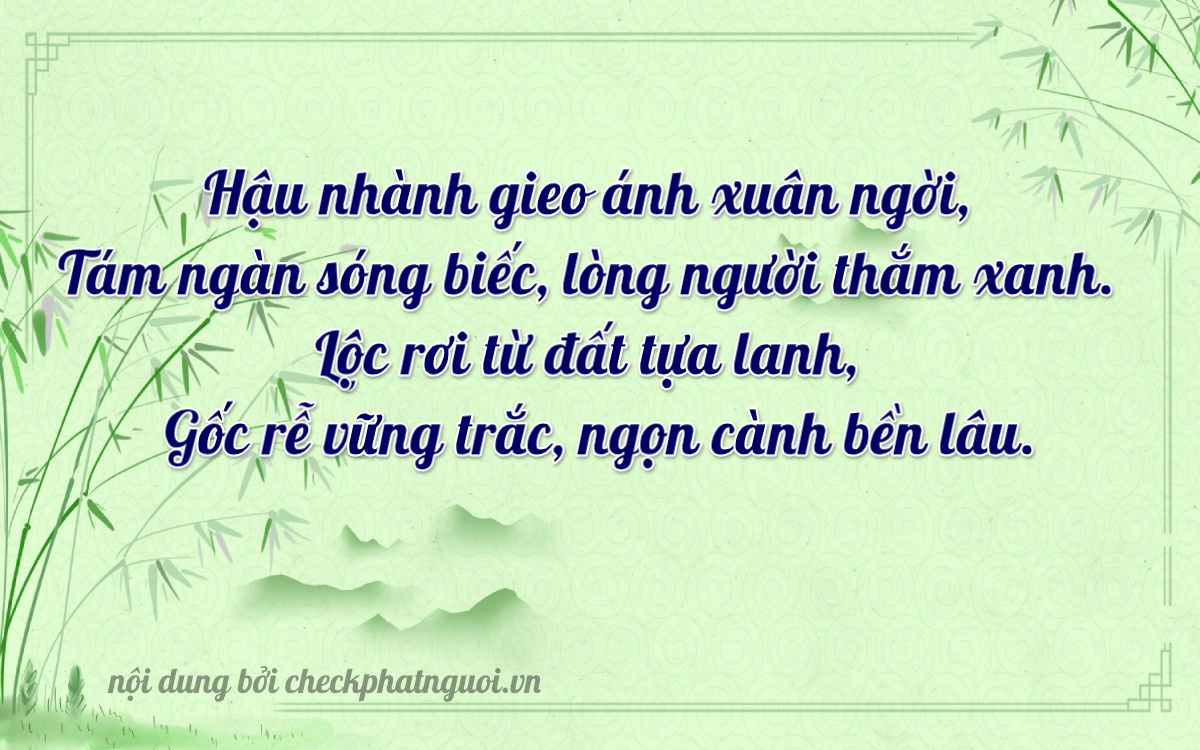 Bài thơ ý nghĩa cho <b>biển số 15D1-18461</b> tại website checkphatnguoi.vn