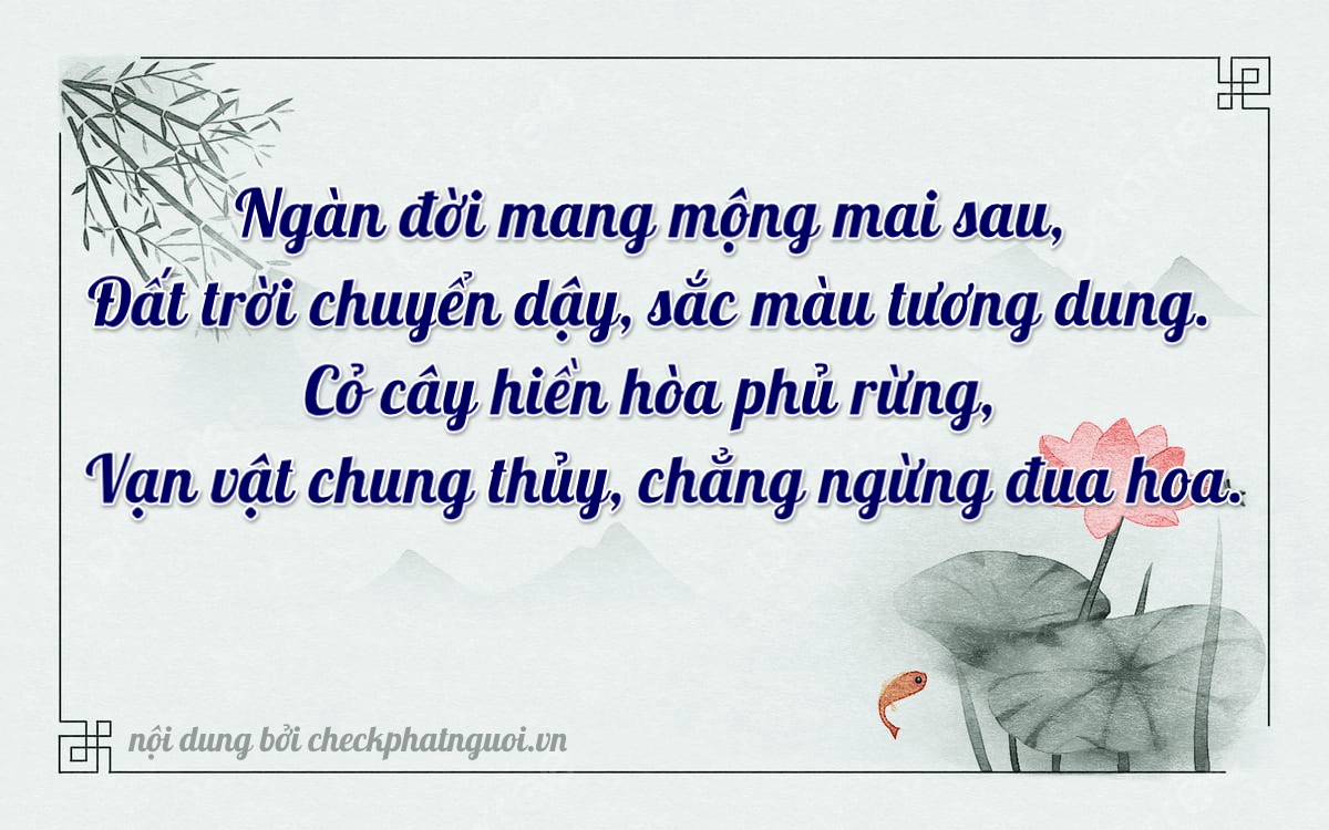 Bài thơ ý nghĩa cho <b>biển số 15D1-29000</b> tại website checkphatnguoi.vn