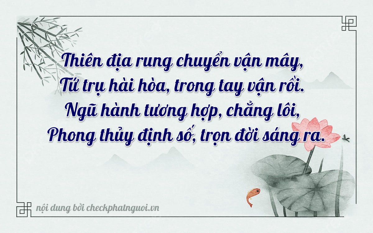 Bài thơ ý nghĩa cho <b>biển số 15D1-29771</b> tại website checkphatnguoi.vn