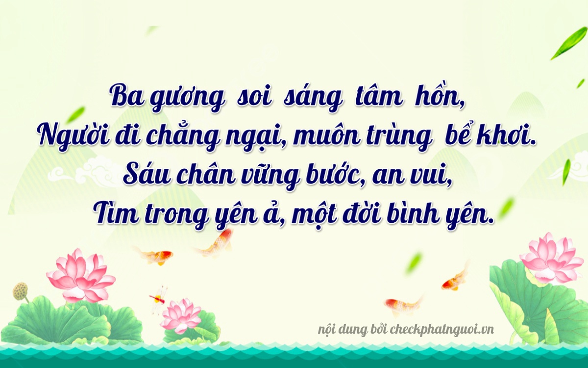Bài thơ ý nghĩa cho <b>biển số 15D1-30617</b> tại website checkphatnguoi.vn