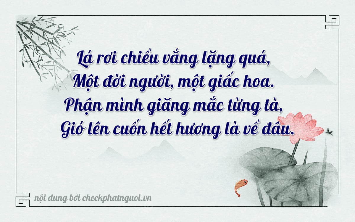 Bài thơ ý nghĩa cho <b>biển số 15D1-37433</b> tại website checkphatnguoi.vn