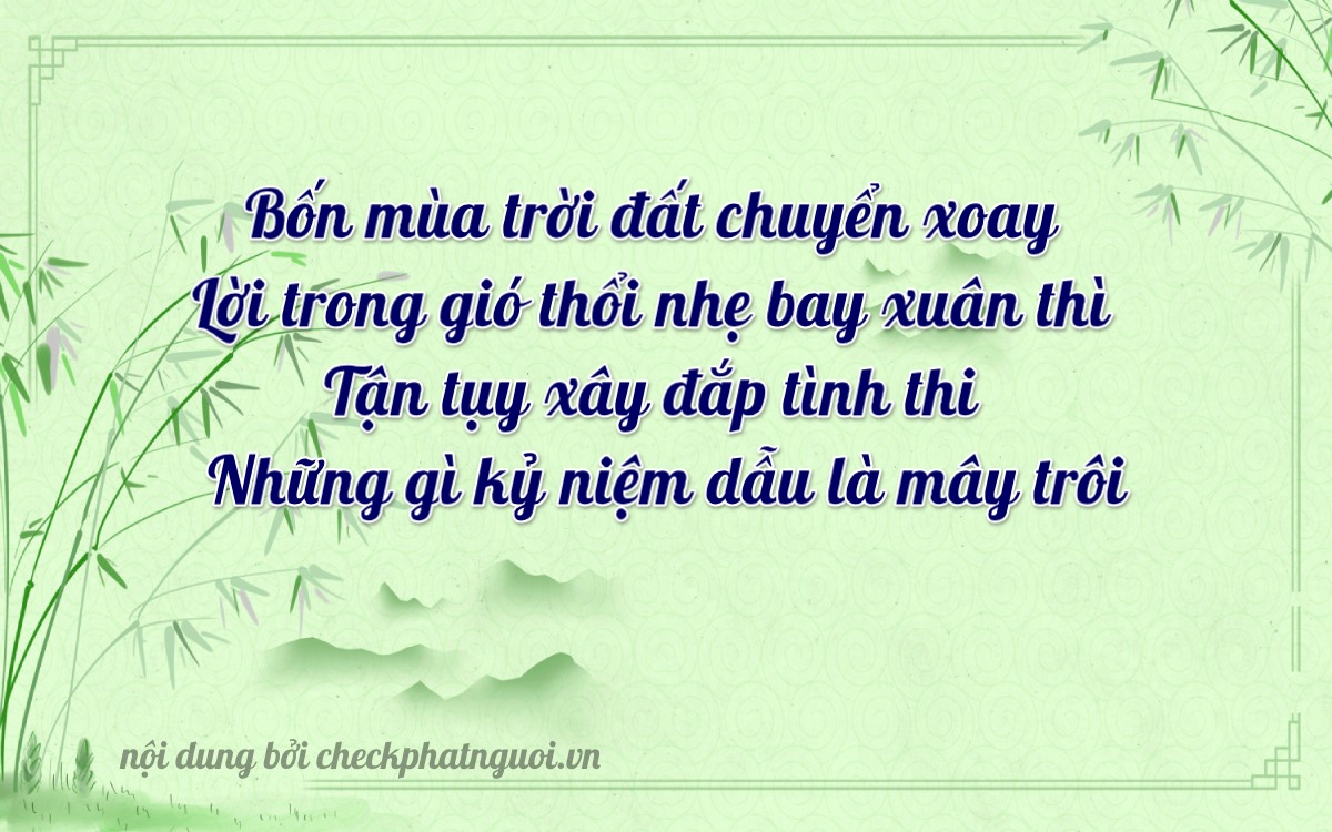 Bài thơ ý nghĩa cho <b>biển số 15D1-41394</b> tại website checkphatnguoi.vn