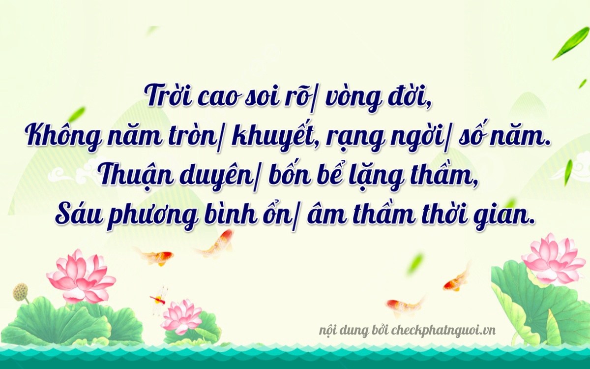 Bài thơ ý nghĩa cho <b>biển số 15E-00065</b> tại website checkphatnguoi.vn