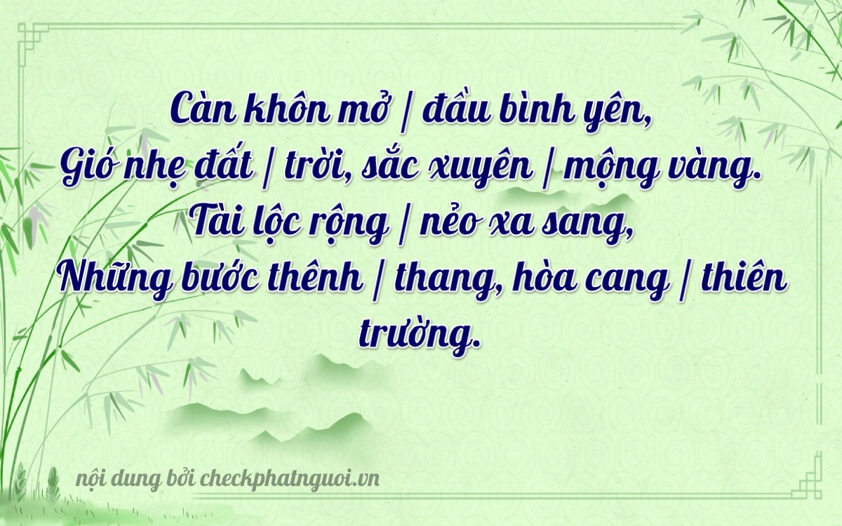 Bài thơ ý nghĩa cho <b>biển số 15E-00345</b> tại website checkphatnguoi.vn