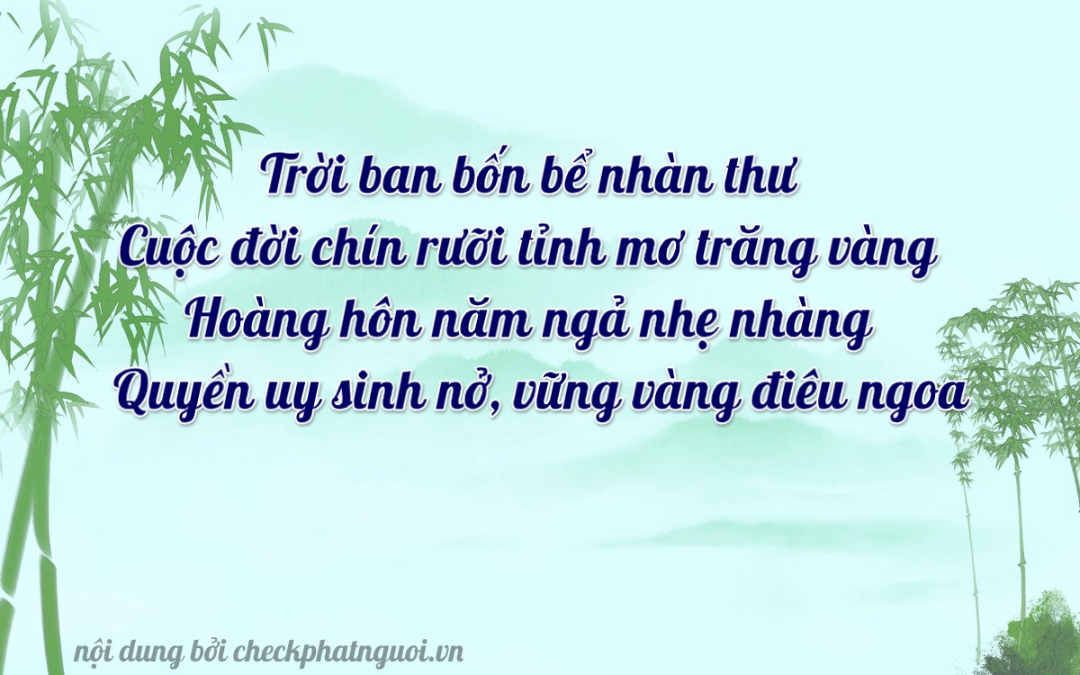 Bài thơ ý nghĩa cho <b>biển số 15E-00445</b> tại website checkphatnguoi.vn