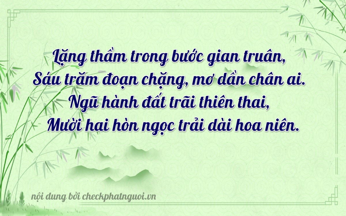 Bài thơ ý nghĩa cho <b>biển số 15E-00612</b> tại website checkphatnguoi.vn