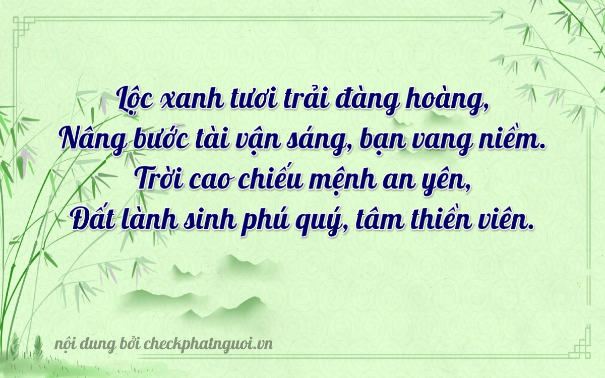 Bài thơ ý nghĩa cho <b>biển số 15E-01223</b> tại website checkphatnguoi.vn