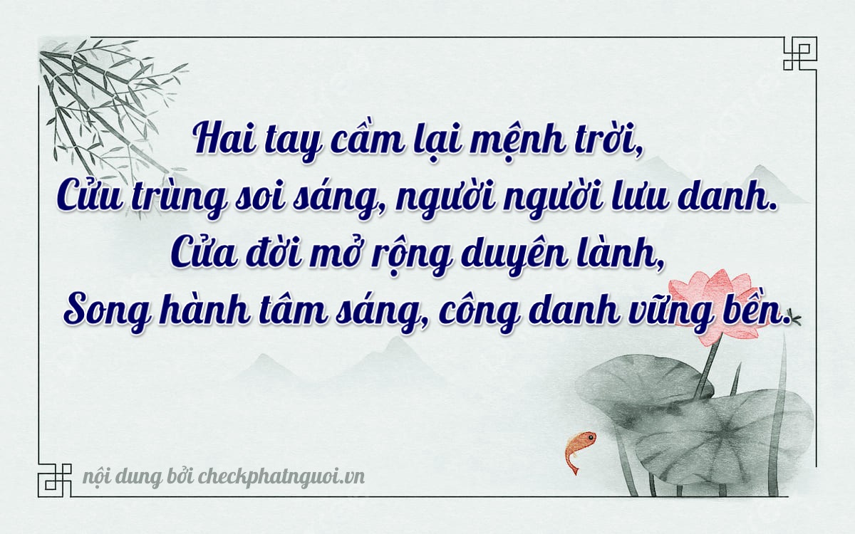 Bài thơ ý nghĩa cho <b>biển số 15E1-02999</b> tại website checkphatnguoi.vn