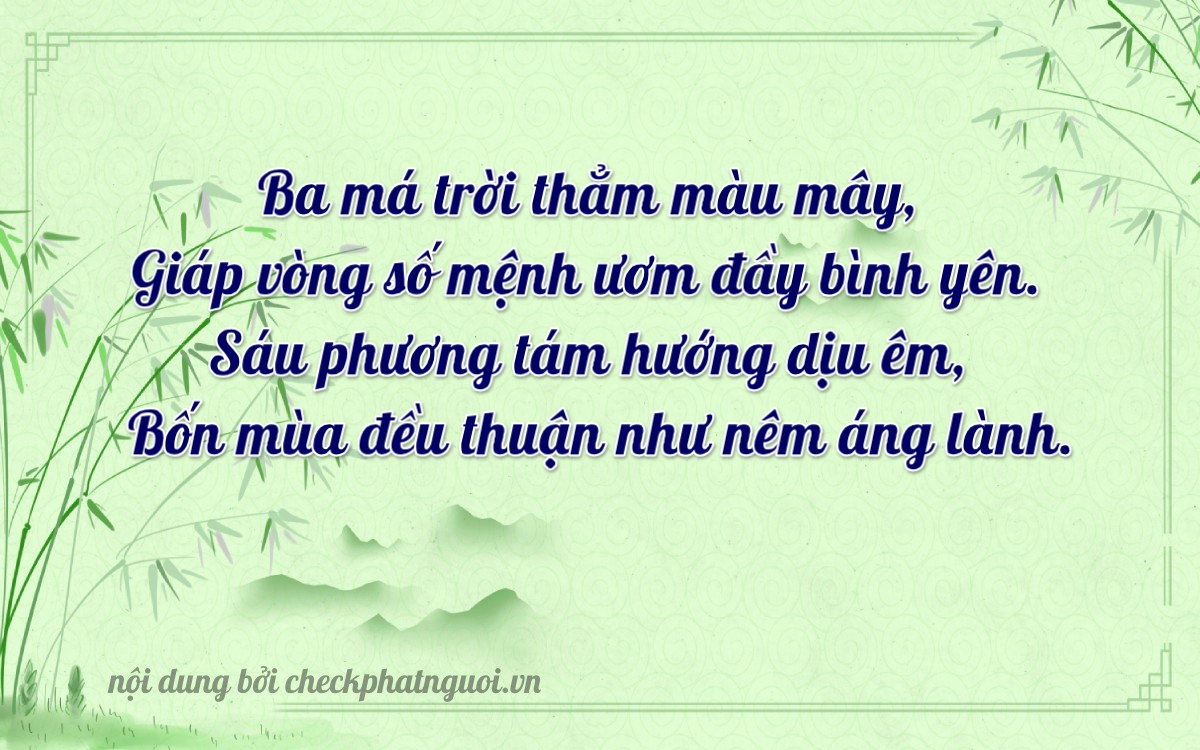 Bài thơ ý nghĩa cho <b>biển số 15E1-03684</b> tại website checkphatnguoi.vn