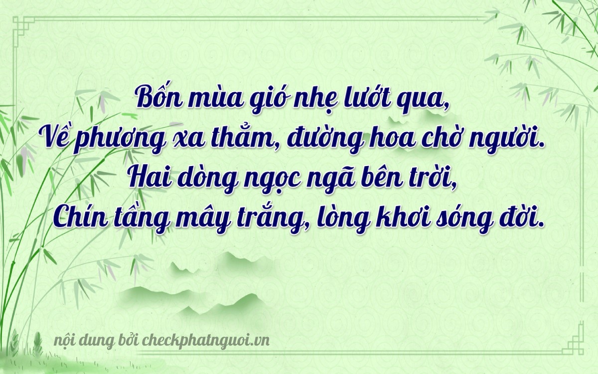 Bài thơ ý nghĩa cho <b>biển số 15F1-04279</b> tại website checkphatnguoi.vn