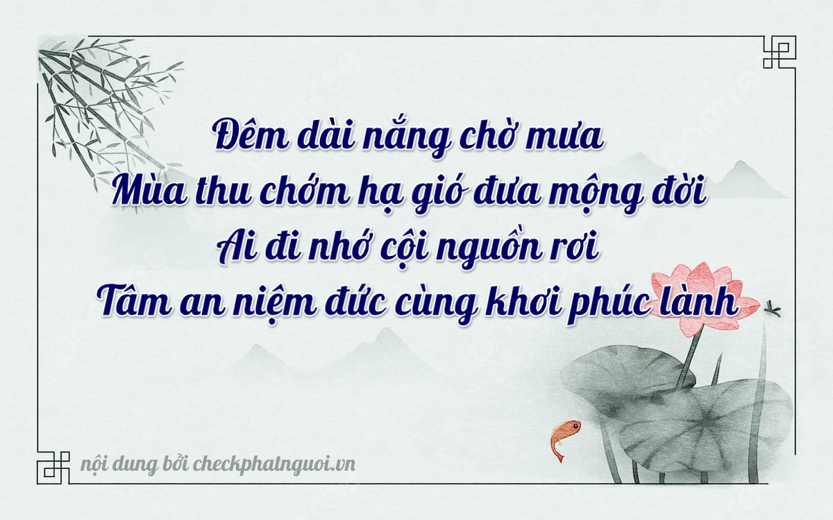 Bài thơ ý nghĩa cho <b>biển số 15F1-27733</b> tại website checkphatnguoi.vn