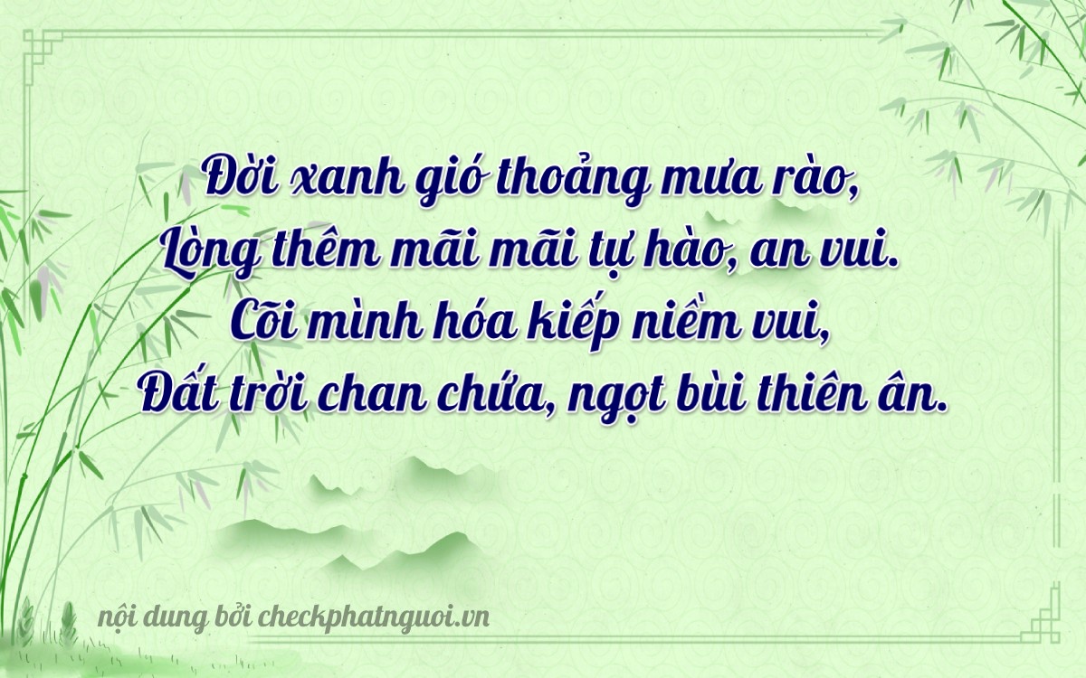 Bài thơ ý nghĩa cho <b>biển số 15F1-37014</b> tại website checkphatnguoi.vn