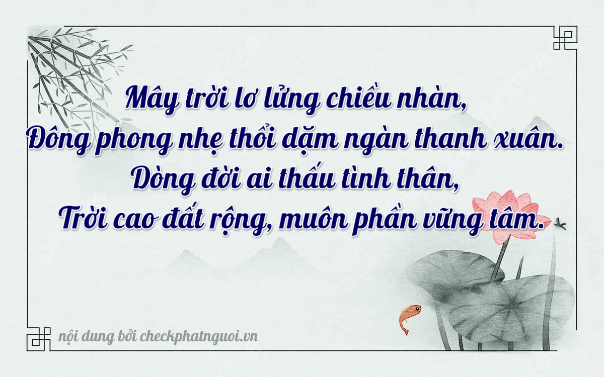 Bài thơ ý nghĩa cho <b>biển số 15F-27650</b> tại website checkphatnguoi.vn