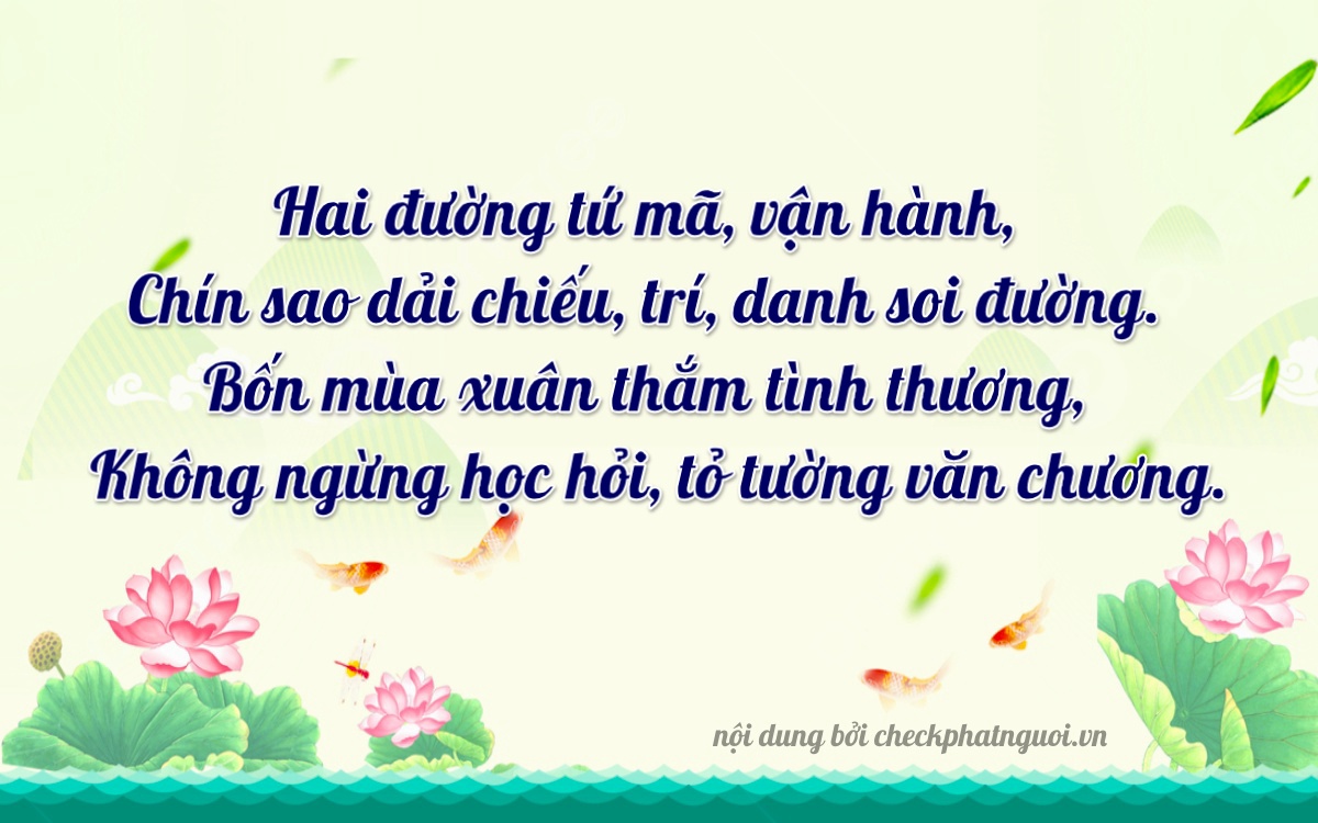 Bài thơ ý nghĩa cho <b>biển số 15F-29409</b> tại website checkphatnguoi.vn