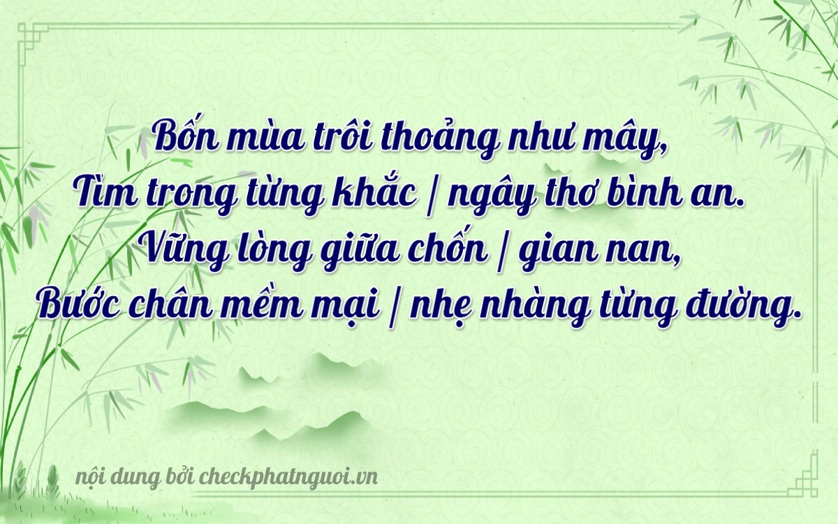 Bài thơ ý nghĩa cho <b>biển số 15G1-47584</b> tại website checkphatnguoi.vn