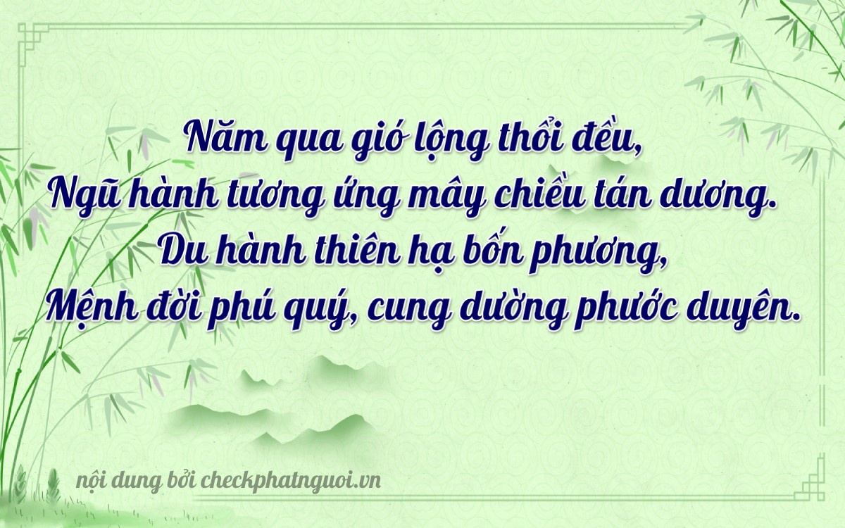 Bài thơ ý nghĩa cho <b>biển số 15G1-58507</b> tại website checkphatnguoi.vn