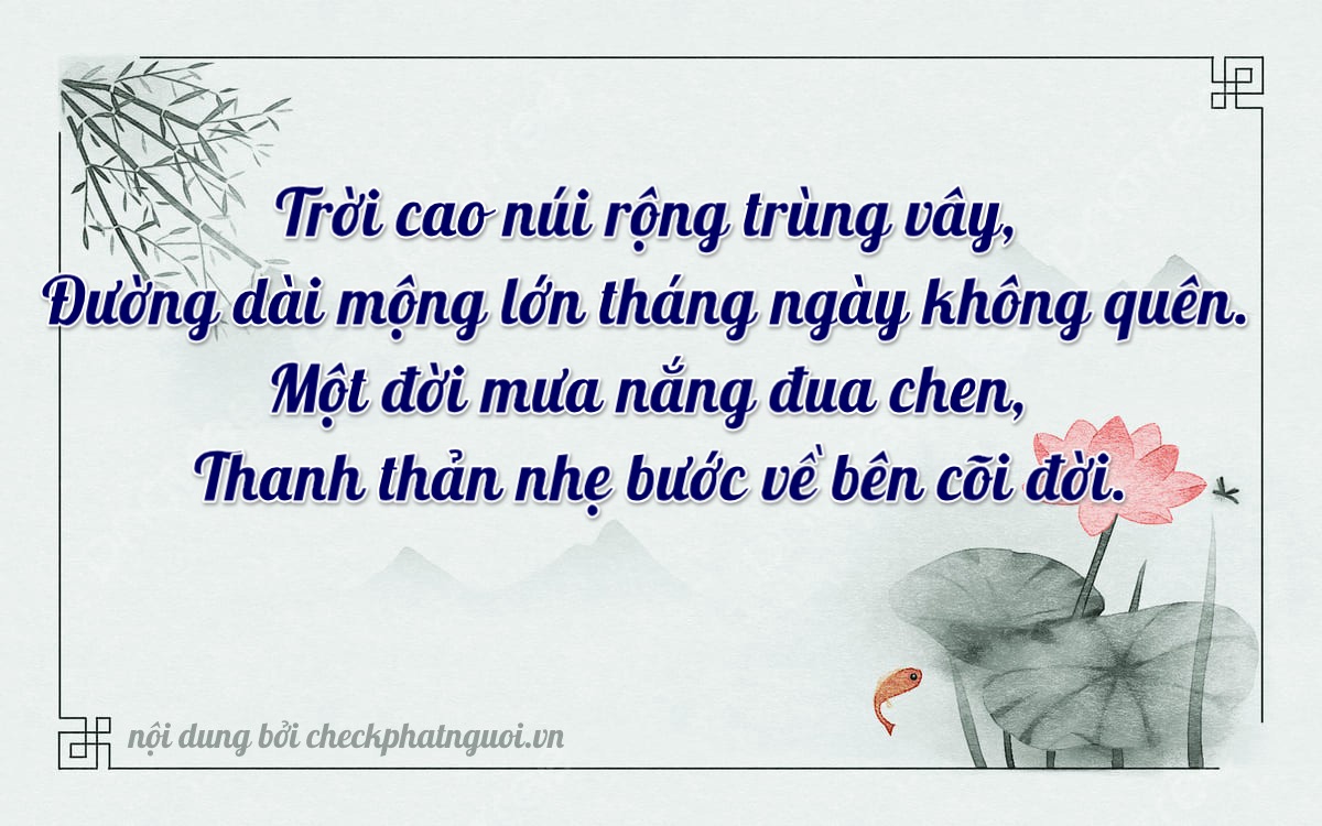 Bài thơ ý nghĩa cho <b>biển số 15G1-70539</b> tại website checkphatnguoi.vn