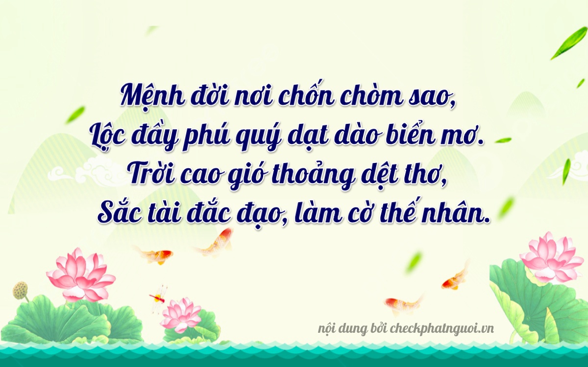 Bài thơ ý nghĩa cho <b>biển số 15G1-95602</b> tại website checkphatnguoi.vn