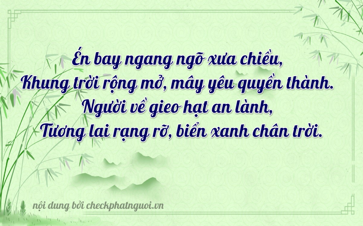 Bài thơ ý nghĩa cho <b>biển số 15G1-96414</b> tại website checkphatnguoi.vn