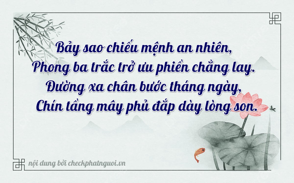 Bài thơ ý nghĩa cho <b>biển số 15H-07996</b> tại website checkphatnguoi.vn