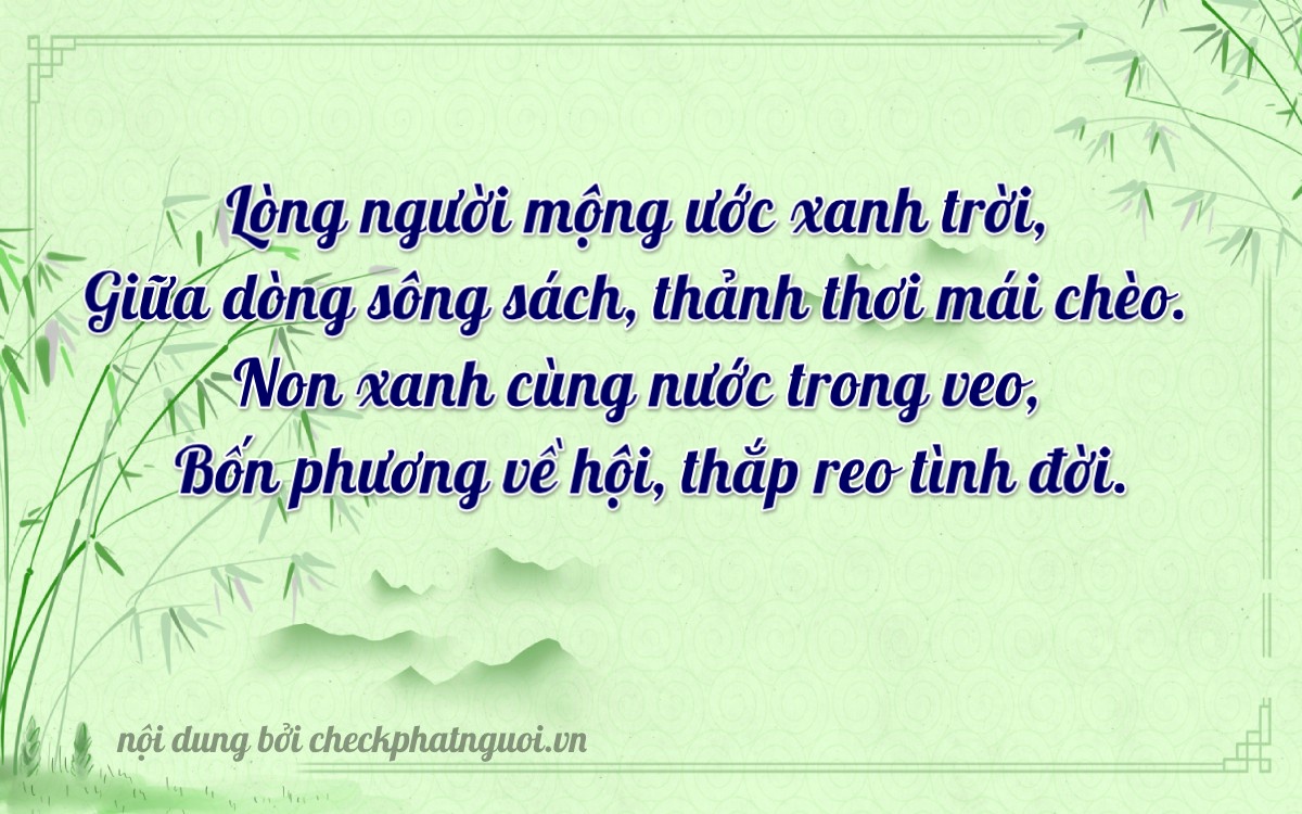 Bài thơ ý nghĩa cho <b>biển số 15H1-25346</b> tại website checkphatnguoi.vn