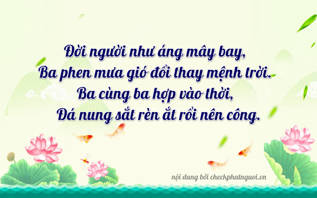 Bài thơ ý nghĩa cho <b>biển số 15H1-33148</b> tại website checkphatnguoi.vn
