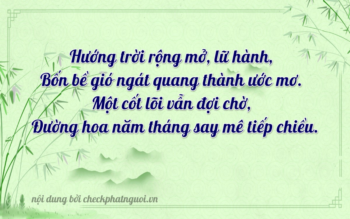 Bài thơ ý nghĩa cho <b>biển số 15H1-41169</b> tại website checkphatnguoi.vn