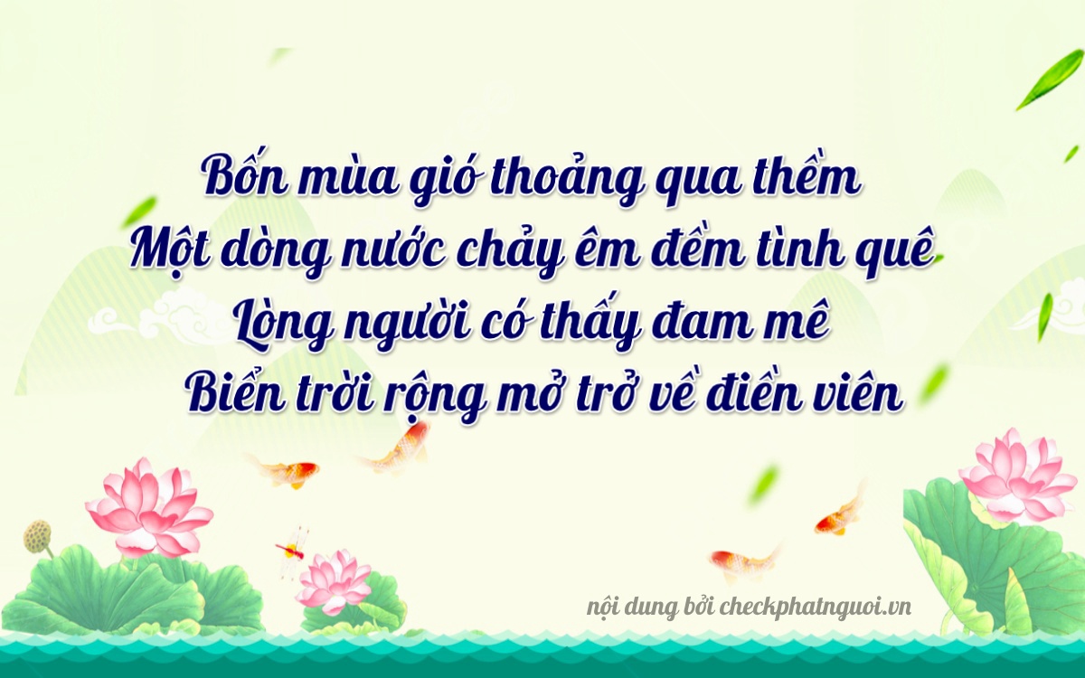 Bài thơ ý nghĩa cho <b>biển số 15H1-41401</b> tại website checkphatnguoi.vn