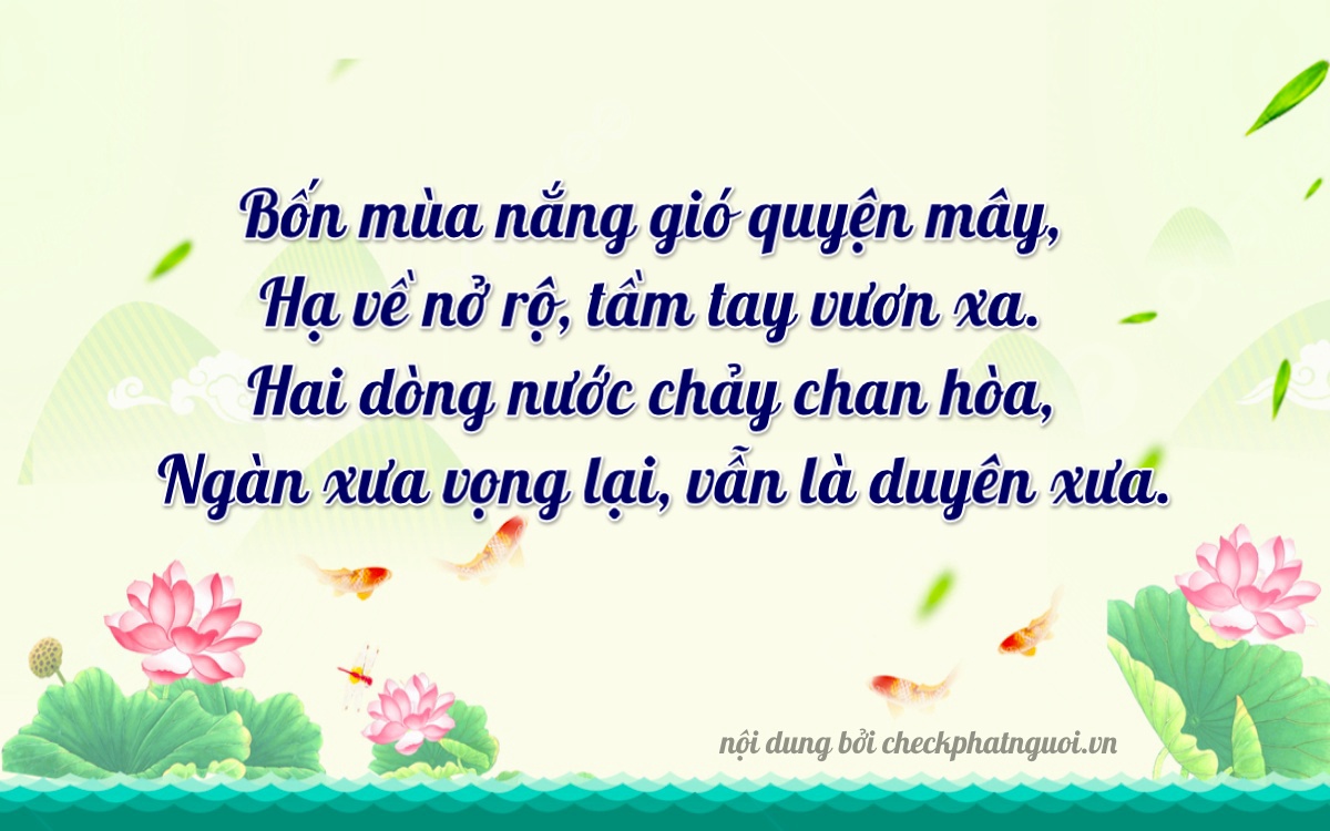 Bài thơ ý nghĩa cho <b>biển số 15H1-46220</b> tại website checkphatnguoi.vn