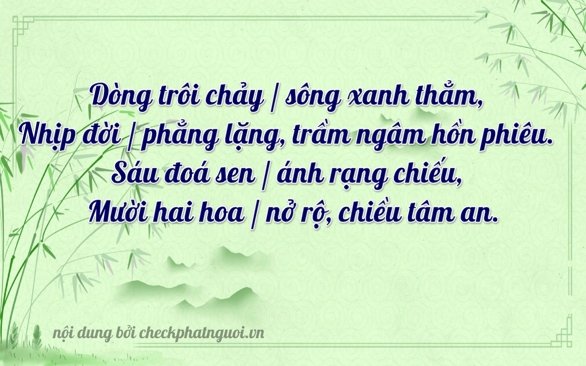 Bài thơ ý nghĩa cho <b>biển số 15H-51716</b> tại website checkphatnguoi.vn
