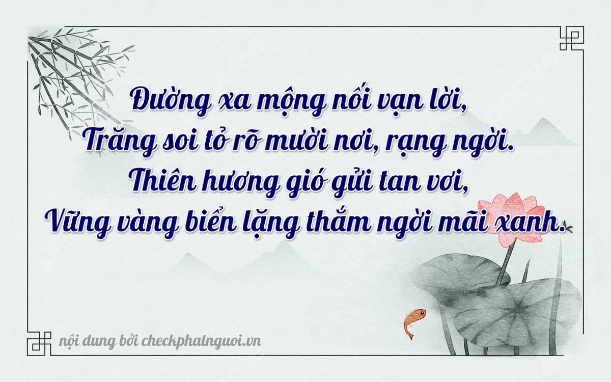 Bài thơ ý nghĩa cho <b>biển số 15H-61781</b> tại website checkphatnguoi.vn