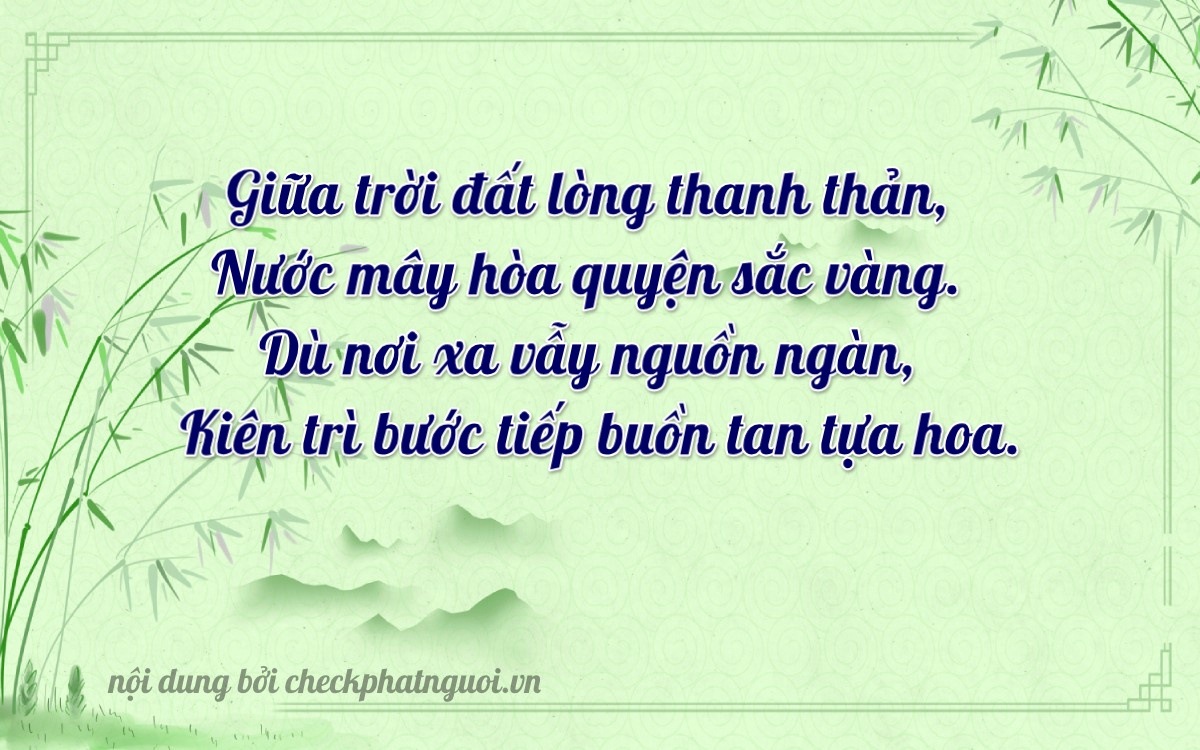 Bài thơ ý nghĩa cho <b>biển số 15K-00113</b> tại website checkphatnguoi.vn