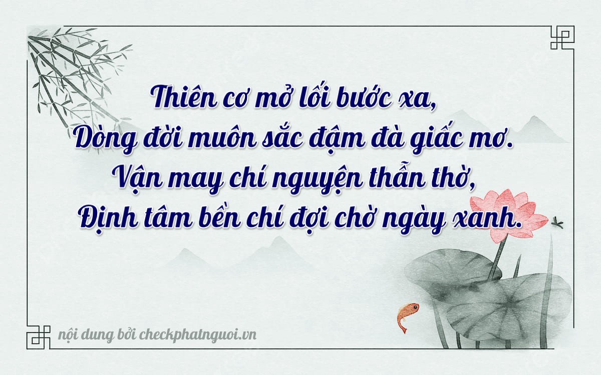 Bài thơ ý nghĩa cho <b>biển số 15K-00621</b> tại website checkphatnguoi.vn