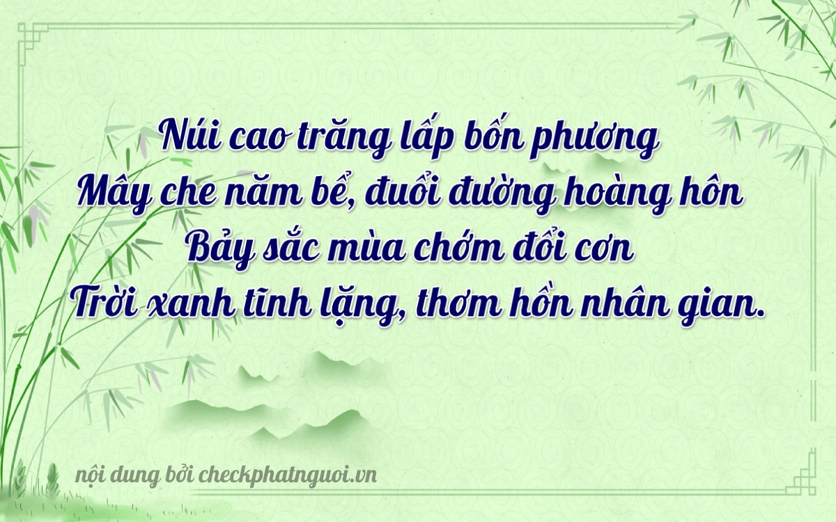 Bài thơ ý nghĩa cho <b>biển số 15K-02157</b> tại website checkphatnguoi.vn
