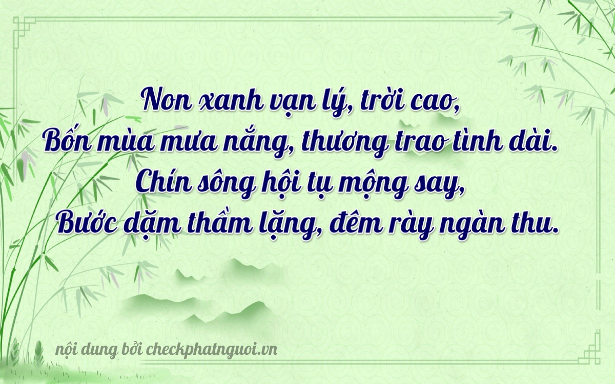 Bài thơ ý nghĩa cho <b>biển số 15K-04975</b> tại website checkphatnguoi.vn