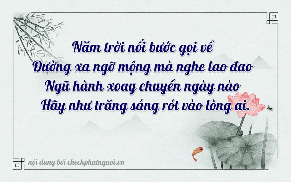 Bài thơ ý nghĩa cho <b>biển số 15K-05016</b> tại website checkphatnguoi.vn