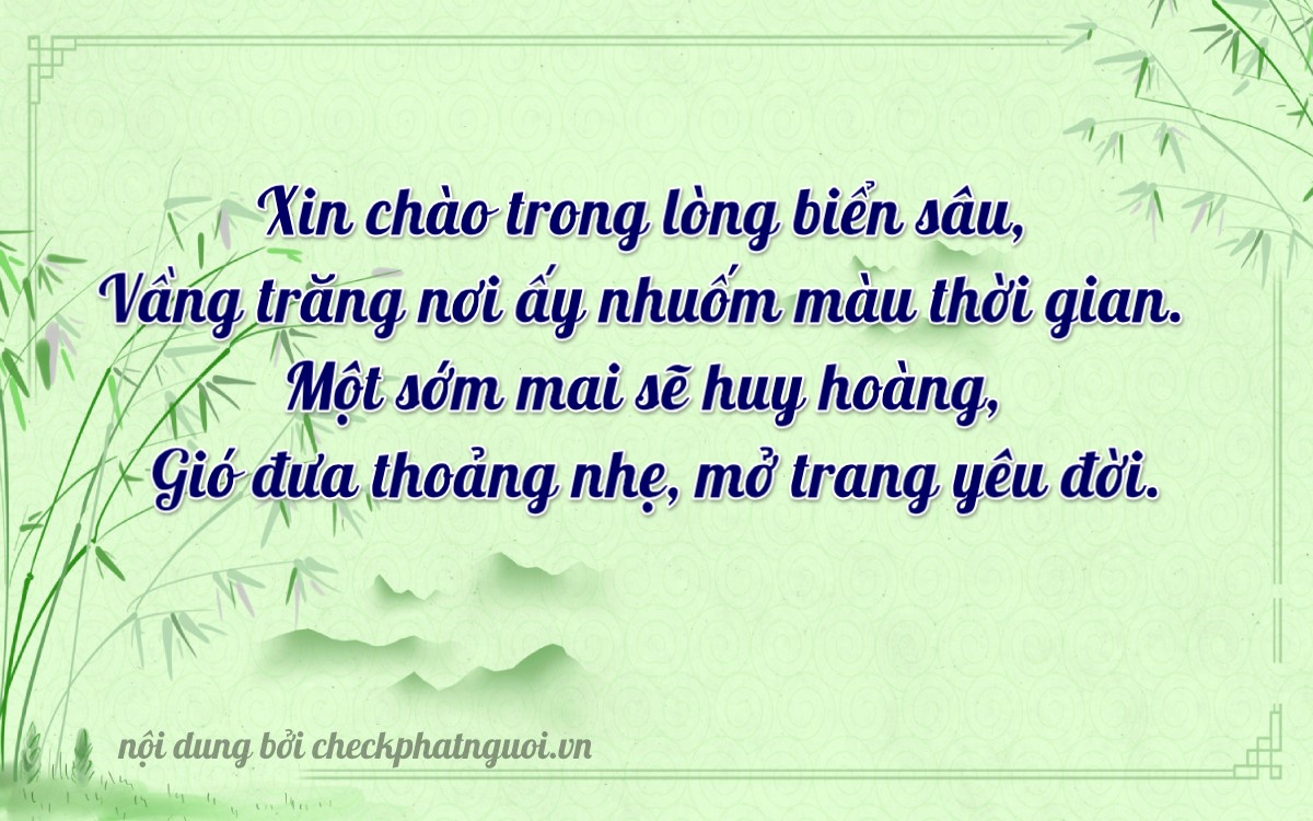 Bài thơ ý nghĩa cho <b>biển số 15K-05511</b> tại website checkphatnguoi.vn