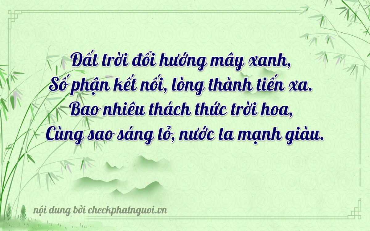 Bài thơ ý nghĩa cho <b>biển số 15K-05771</b> tại website checkphatnguoi.vn