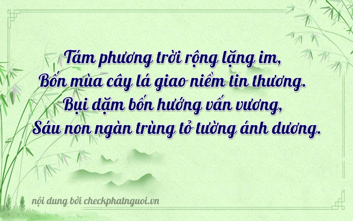 Bài thơ ý nghĩa cho <b>biển số 15K-08468</b> tại website checkphatnguoi.vn