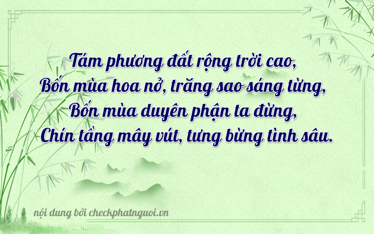 Bài thơ ý nghĩa cho <b>biển số 15K-08489</b> tại website checkphatnguoi.vn
