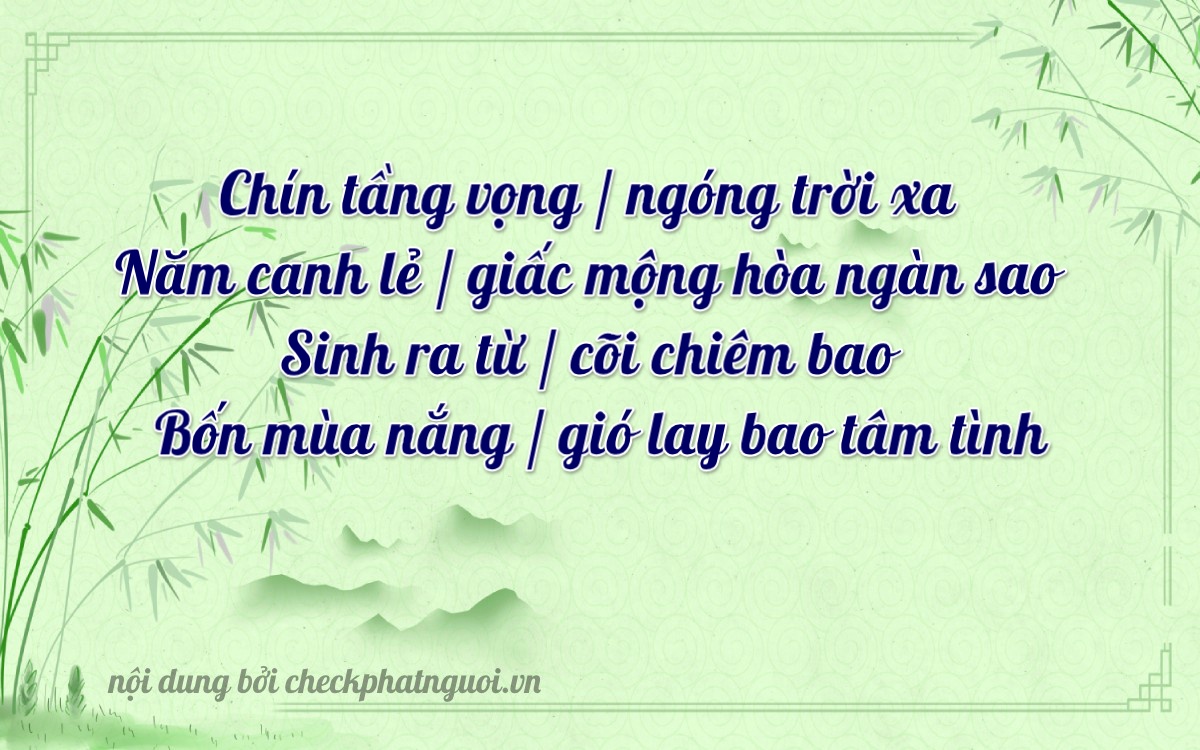 Bài thơ ý nghĩa cho <b>biển số 15K-09514</b> tại website checkphatnguoi.vn