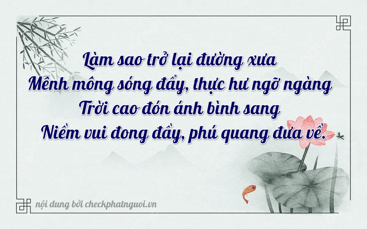 Bài thơ ý nghĩa cho <b>biển số 15K1-11202</b> tại website checkphatnguoi.vn