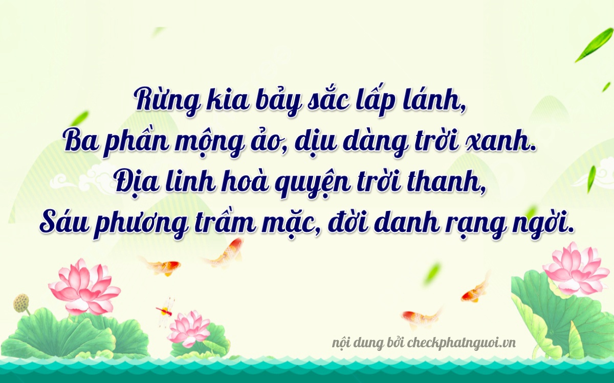 Bài thơ ý nghĩa cho <b>biển số 15K-12736</b> tại website checkphatnguoi.vn