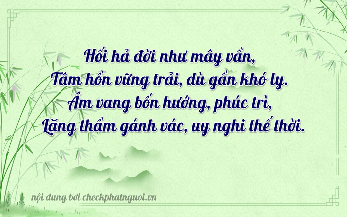 Bài thơ ý nghĩa cho <b>biển số 15K1-28941</b> tại website checkphatnguoi.vn