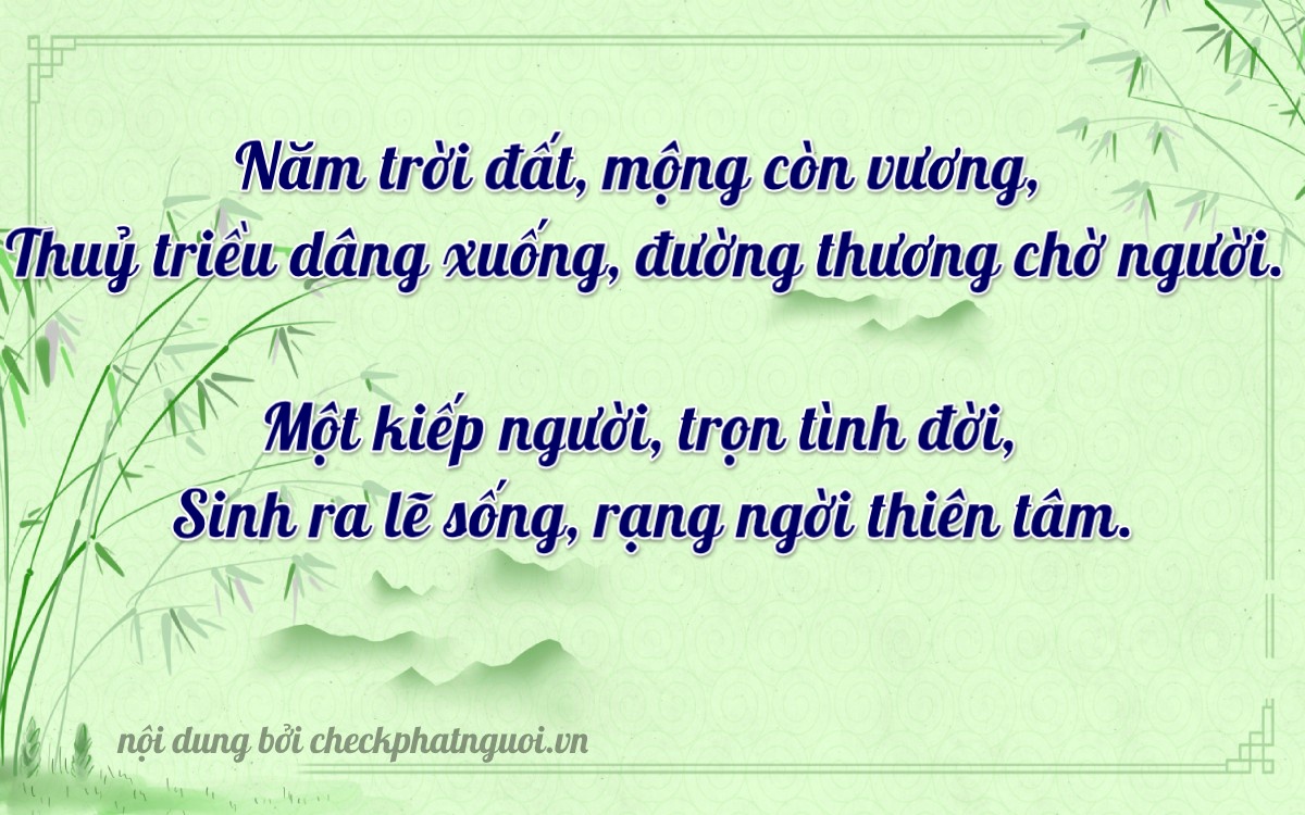 Bài thơ ý nghĩa cho <b>biển số 15K1-31513</b> tại website checkphatnguoi.vn