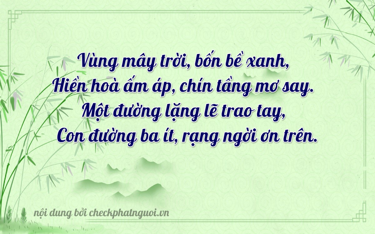 Bài thơ ý nghĩa cho <b>biển số 15K1-48133</b> tại website checkphatnguoi.vn