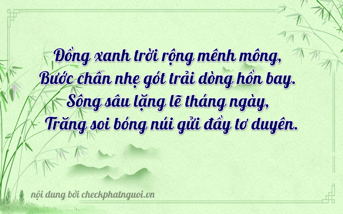 Bài thơ ý nghĩa cho <b>biển số 15K1-50889</b> tại website checkphatnguoi.vn
