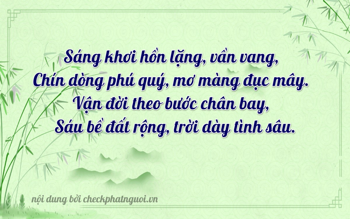 Bài thơ ý nghĩa cho <b>biển số 15K1-52996</b> tại website checkphatnguoi.vn