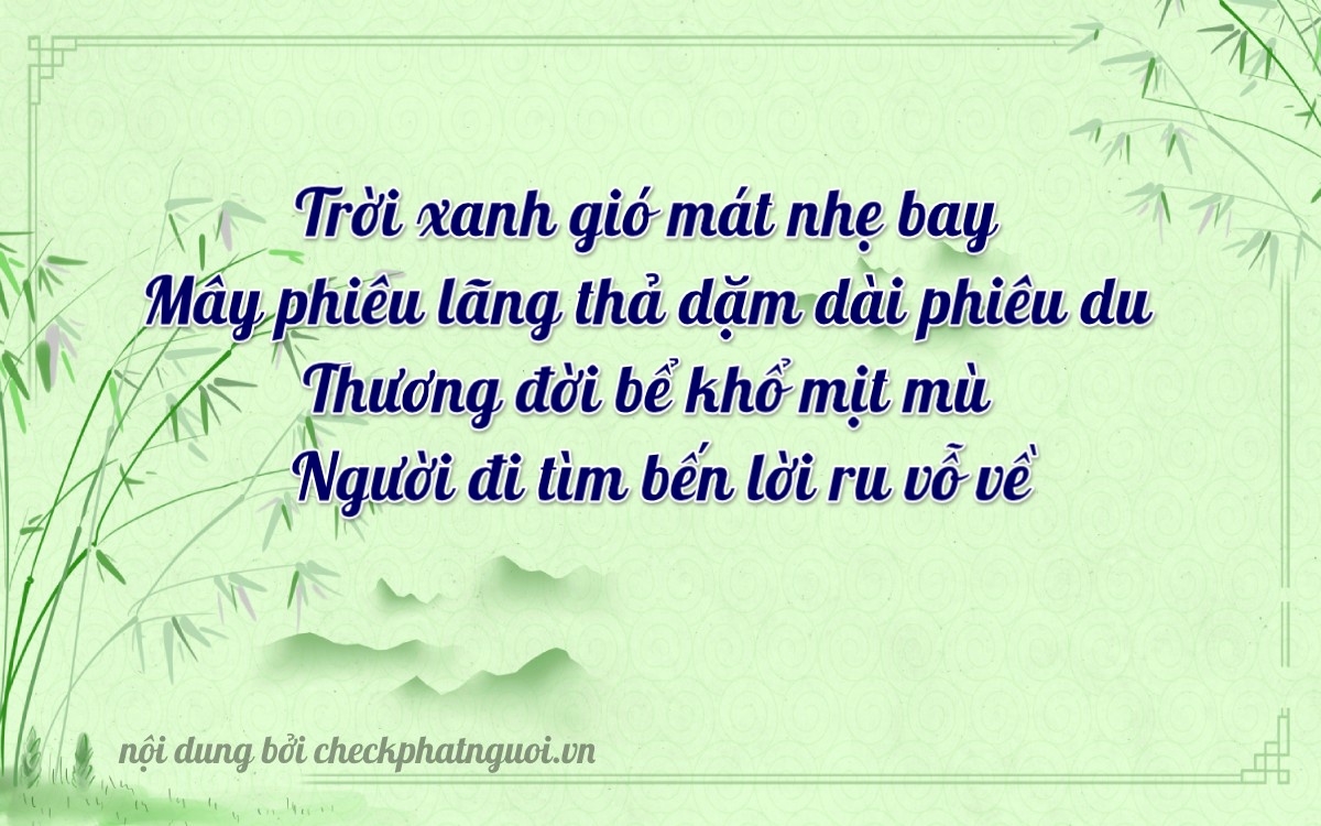 Bài thơ ý nghĩa cho <b>biển số 15K-18986</b> tại website checkphatnguoi.vn